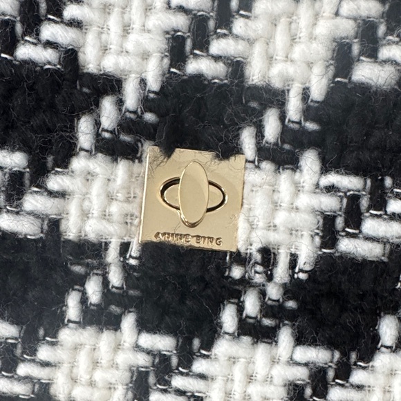Anine Bing Nico Black and White Tweed Handbag - Picture 3 of 6